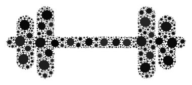 Barbell V2 Virüs Bileşimi Enfeksiyon Elementleri Simgesi