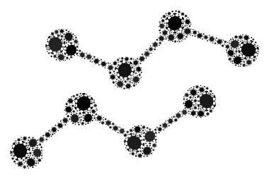 Grafikler Virüs Bileşimi Enfeksiyon Elementleri Simgesi