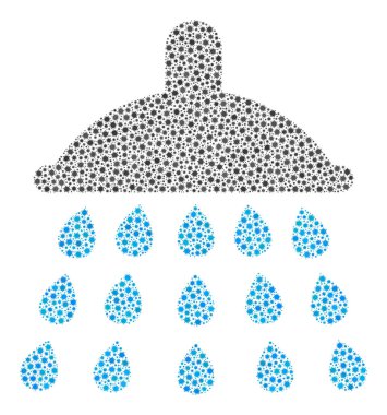 Coronavirüs Enfeksiyonlu Duş Bileşimi Simgesi