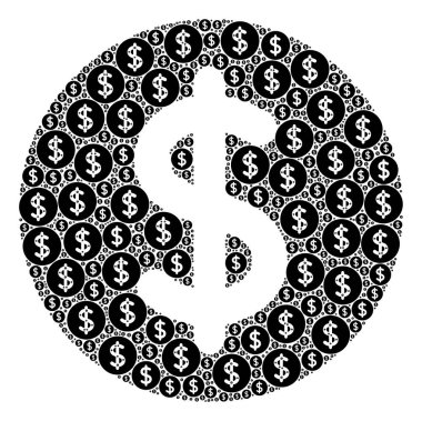 Dolar Fiyatı Simgesi Özyineleme Kolajı