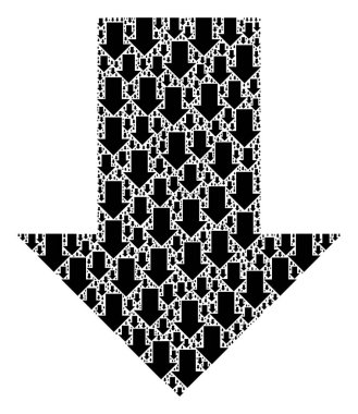 Yıkım Oku Simgesi Özyineleme Mozaiği