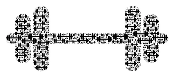 Barbell Icône Recursion Composition — Image vectorielle