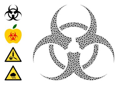 Küçük Virüs Enfeksiyonu Simgeleri Biyolojik Tehlike Kolajı