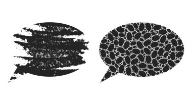 Sohbet Bulut Simgesi Özyineleme Mozaiği ve Grunge Kalıplı Simge