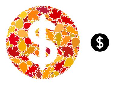 Dolar Fiyatı Sonbahar Kolajı Sonbahar Yaprakları Simgesi