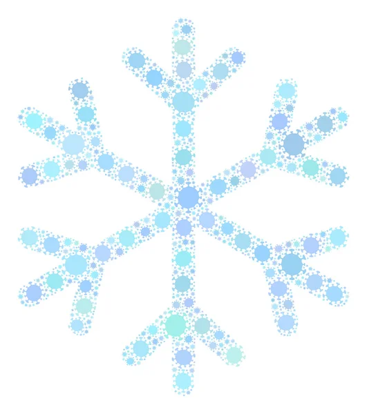 Enfeksiyon elementli kar tanesi Covid Virüs Mozaik Simgesi