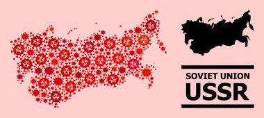 SSCB 'nin Haritası - Covid Virüs Biyolojik Tehlike Elementleri