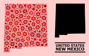 New Mexico Haritası - Coronavirüs Biyolojik Tehlike Elementleri