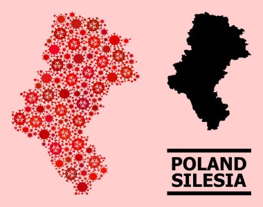 Silezya Eyaleti Haritası - Covid-2019 Biyolojik Tehlike Elementleri