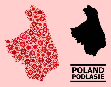 Podlasie Eyaleti Haritası - Covid Biyolojik Tehlike Elementleri