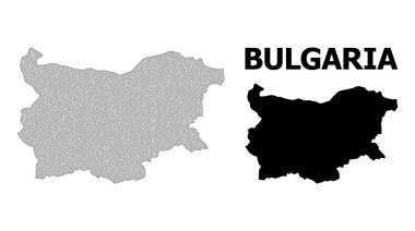 Bulgaristan 'ın Çokgen 2B Yüksek Çözünürlüklü Vektör Soyutlamaları Haritası