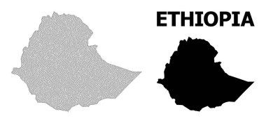 Etiyopya Soyutlamalarının Çokgen Ağ Yüksek Çözünürlüklü Vektör Haritası