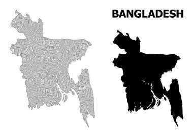 Bangladeş Soyutlamalarının Çokgen Gövdesi Yüksek Çözünürlüklü Vektör Haritası