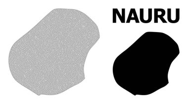 Nauru Soyutlamalarının Çokgen Gövdesi Yüksek Çözünürlüklü Vektör Haritası