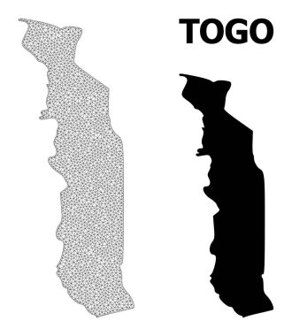 Togo Soyutlamalarının Çokgen Ağ Yüksek Çözünürlüklü Vektör Haritası