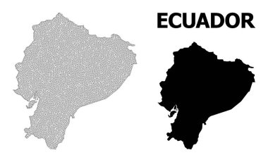 Ekvador Soyutlamalarının Çokgen Gövdesi Yüksek Çözünürlüklü Vektör Haritası