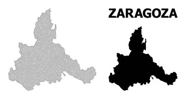 Zaragoza Eyaleti Soyutlamalarının Çokgen Gövdesi Yüksek Ayrıntılı Vektör Haritası