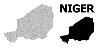 Nijer Soyutlamalarının Çokgen Gövdesi Yüksek Ayrıntılı Vektör Haritası