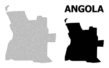 Angola Soyutlamalarının Çokgen Gövdesi Yüksek Çözünürlüklü Vektör Haritası