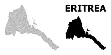 Eritre Soyutlamalarının Çokgen Gövdesi Yüksek Çözünürlüklü Vektör Haritası