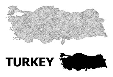 Türkiye 'nin Çokgen Ağ Yüksek Çözünürlüklü Vektör Haritası