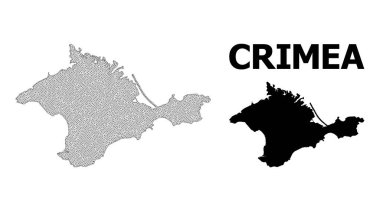 Kırım Soyutlamalarının Çokgen Ağ Yüksek Detaylı Vektör Haritası