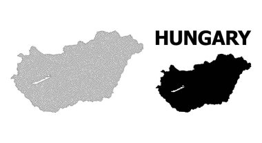 Macaristan Soyutlamalarının Çokgen 2B Ağlı Yüksek Detay Vektör Haritası