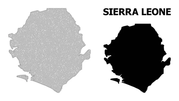 Malla de canal poligonal Mapa vectorial de alta resolución de Abstracciones de Sierra Leona — Vector de stock
