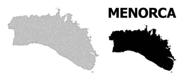 Malla de canal poligonal Mapa vectorial de alta resolución de Menorca Abstracciones — Vector de stock