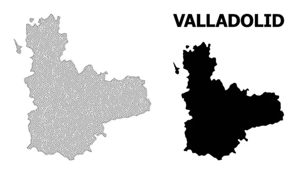 Malla poligonal 2D Mapa vectorial de alta resolución de la provincia de Valladolid Abstracciones — Vector de stock