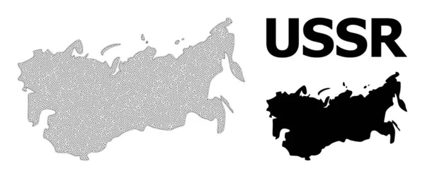 ソビエト連邦の多国間2Dメッシュ高解像度ベクトルマップ概要 — ストックベクタ