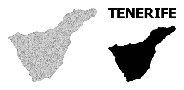 Векторная карта острова Тенерифе с высоким разрешением полигональной сетки — стоковый вектор