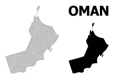 Umman Soyutlamalarının Çokgen 2B Yüksek Çözünürlüklü Vektör Haritası
