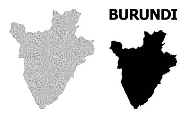 Burundi Soyutlamalarının Çokgen Ağ Yüksek Detay Vektör Haritası