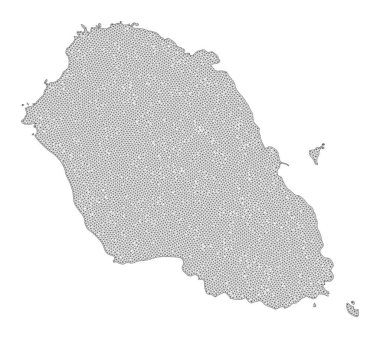 Graciosa Adası Soyutlamalarının Çokgen Gövdesi Yüksek Çözünürlüklü Raster Haritası