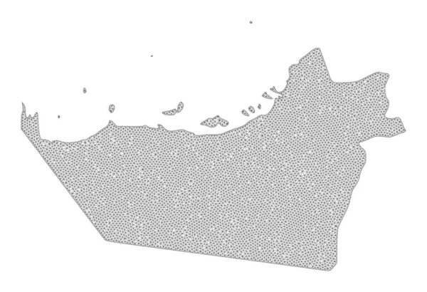 Polygonal 2D Mesh High Detail Raster Map of Abu Dhabi Emirate Abstractions — Stock fotografie