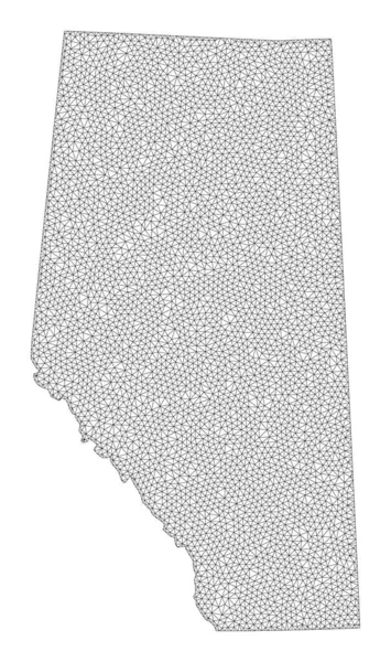Malla de canal poligonal Mapa de trama de alta resolución de la provincia de Alberta Abstracciones — Foto de Stock