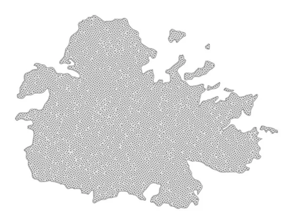 Πολυγωνικό 2D Mesh High Resolution Raster Map of Antigua Island Abstractions — Φωτογραφία Αρχείου