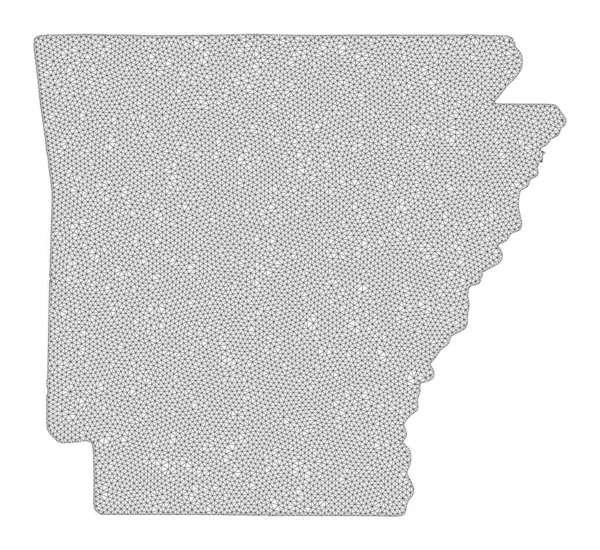 Arcelan Carcass Mesh High Resolution Raster Map of Arkansas State Abstractions — 스톡 사진