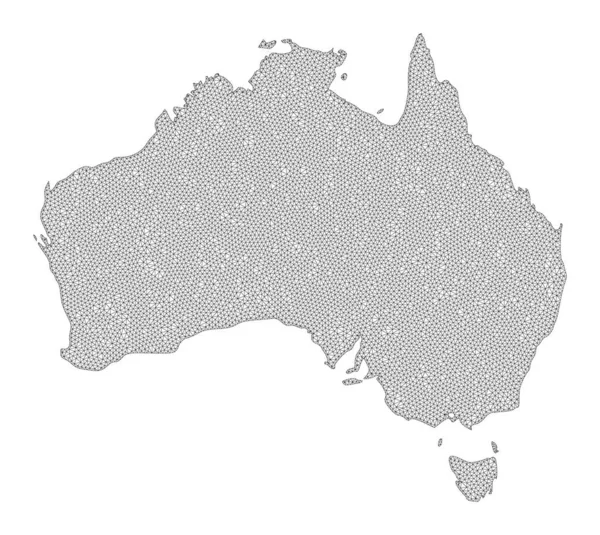 Çokgen 2D Ağlı Yüksek Çözünürlüklü Avustralya Soyutlamaları Raster Haritası — Stok fotoğraf