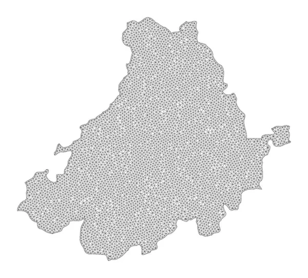 Maglia carcassa poligonale Mappa raster ad alta risoluzione della provincia di Avila Astrazioni — Foto Stock