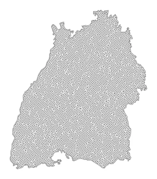 Wielokanałowa mapa sieci o wysokiej rozdzielczości 2D Raster stanu Baden-Wurttemberg Streszczenia — Zdjęcie stockowe