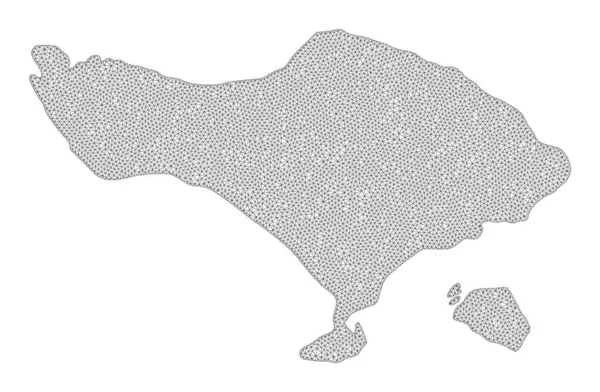 Многоугольная сеть Высокая детальная растровая карта острова Бали — стоковое фото