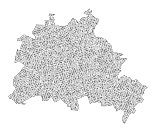 Malla poligonal 2D Mapa de alto detalle de la ciudad de Berlín Abstracciones — Foto de Stock