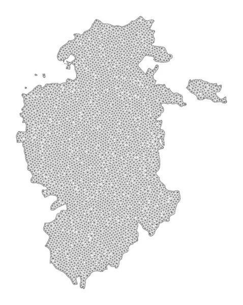 Багатокутна 2D Mesh High Resolution Raster Map of Burgos Province Abstractions — стокове фото