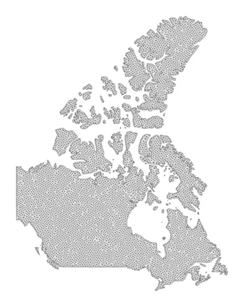 Polygonal Wire Frame Mesh High Detail Raster Map of Canada V2 Abstractions — стокове фото