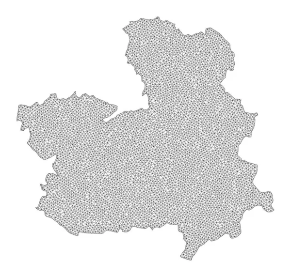 Polygonal Wire Frame Mesh High Resolution Raster Mapa Streszczenia Prowincji Kastylia-La Mancha — Zdjęcie stockowe