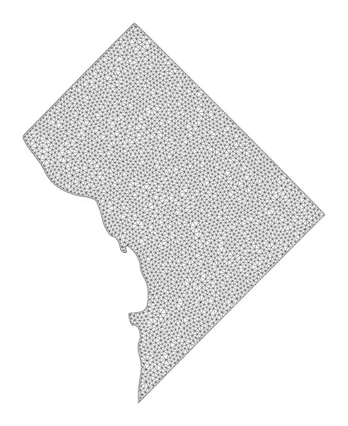 Polygant Carcass Mesh High Resolution Raster Map of District Columbia Abstractions — 스톡 사진