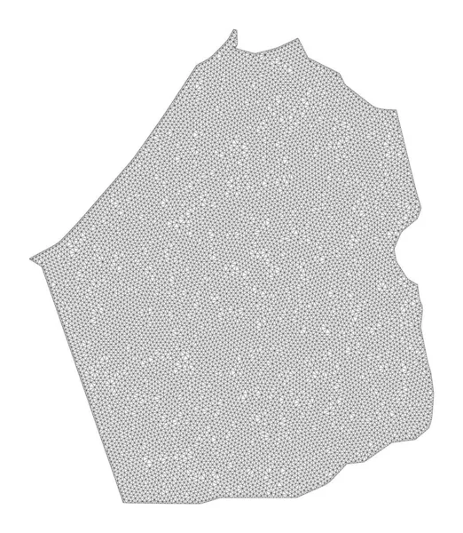 Polygonal Wire Frame Mesh High Detail Raster Map of Dubai Emirate Abstractions — Stock Photo, Image