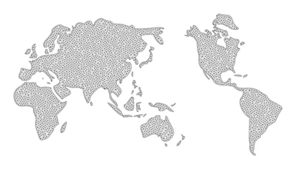 Polygonales Netzwerknetz mit hoher Detailgenauigkeit Rasterkarte der Erdabstraktionen — Stockfoto
